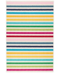 Dash Albert Rugs By Annie Selke Rainbow Stripe Machine Washable Da2052 Rug Collection