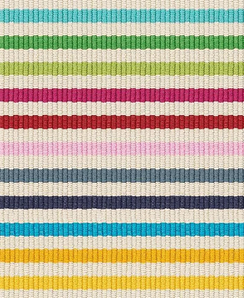 Dash and Albert Rugs by Annie Selke Rainbow Stripe Machine Washable DA2052 3'x5' Area Rug
