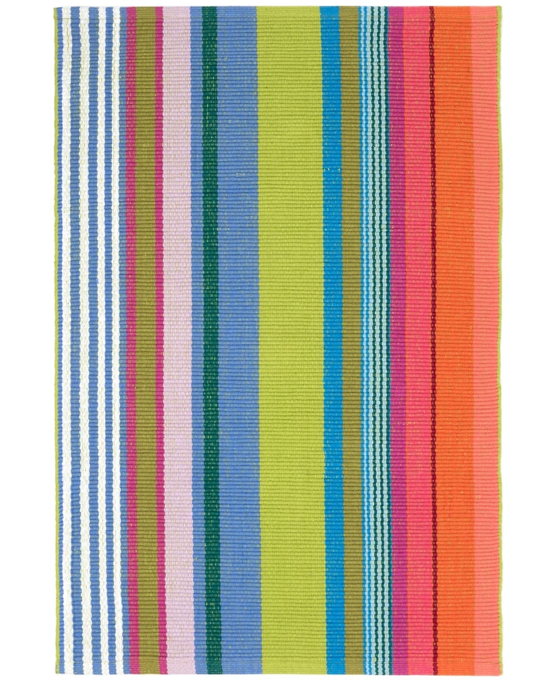 Dash and Albert Rugs by Annie Selke Mellie Stripe Cotton RDA437 6'x9' Area Rug