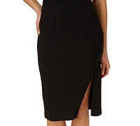 Adrianna Women's Crepe Halter Midi Sheath Dress