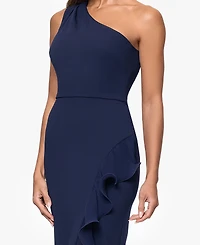 Xscape Women's Scuba Crepe One-Shoulder Long Sheath Dress