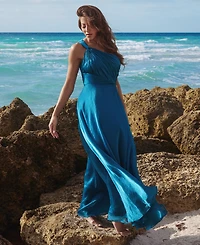 Xscape Women's One-Shoulder Organza Ball Gown