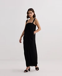 Reistor Women's Twilight Twist Strappy Maxi Dress Black