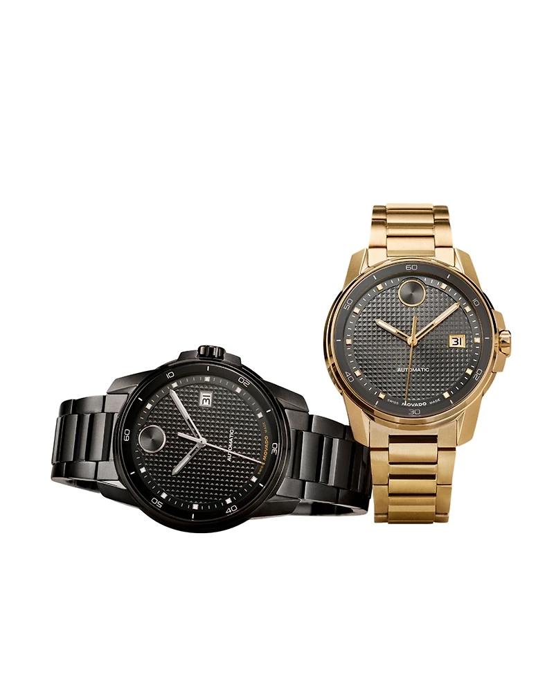 Movado Men's Bold Verso Swiss Automatic Ionic Plated Light Gold Steel Watch, 41mm