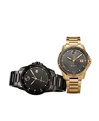 Movado Men's Bold Verso Swiss Automatic Ionic Plated Light Gold Steel Watch, 41mm