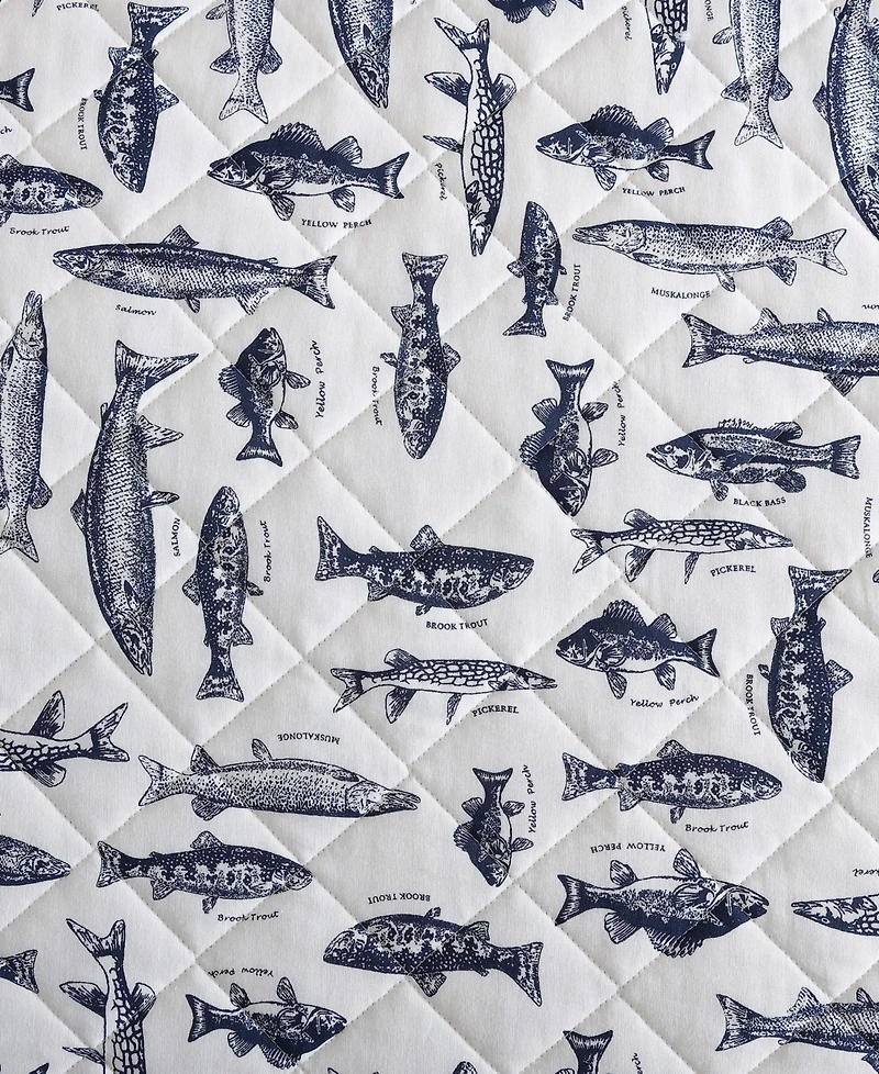 Eddie Bauer Wes Fish Cotton Reversible 2-Pc. Quilt Set, Twin