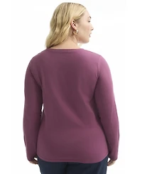 June + Vie Women's June + Vie Long-Sleeve Crewneck One + Only Tee