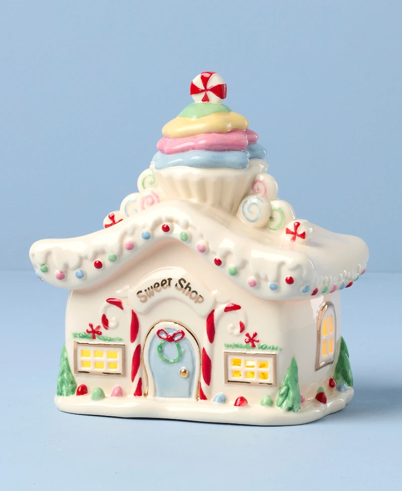 Lenox WhoVille Sweet Shop Lit Figurine