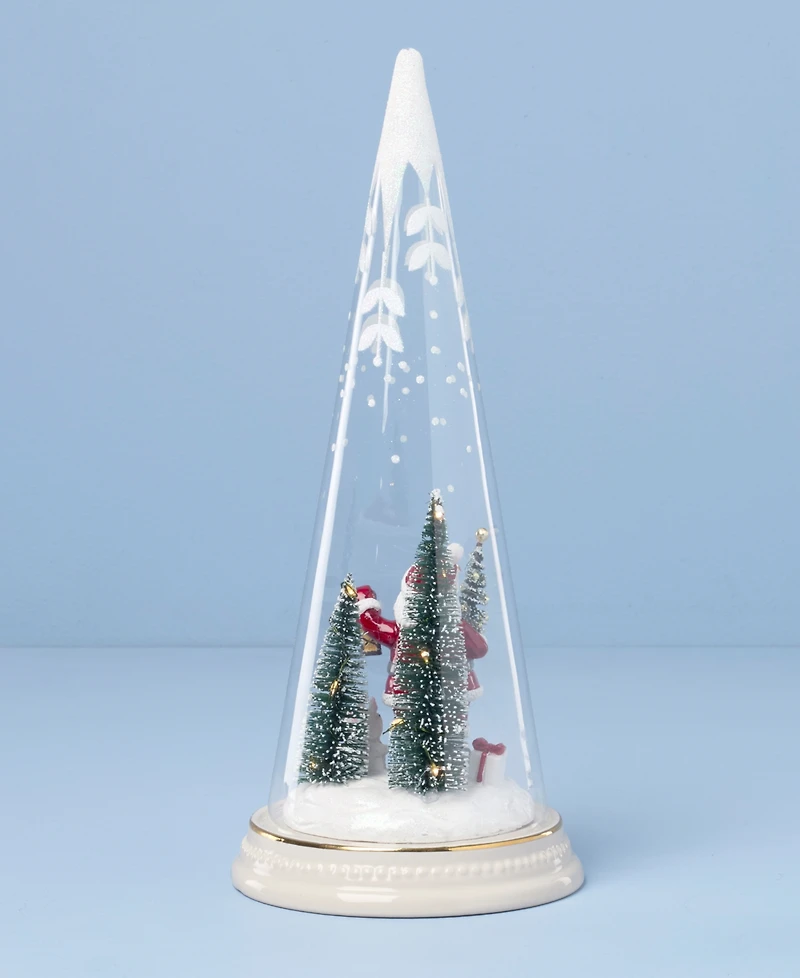 Lenox Merry & Magical Light-Up Santa with Lantern Figurine