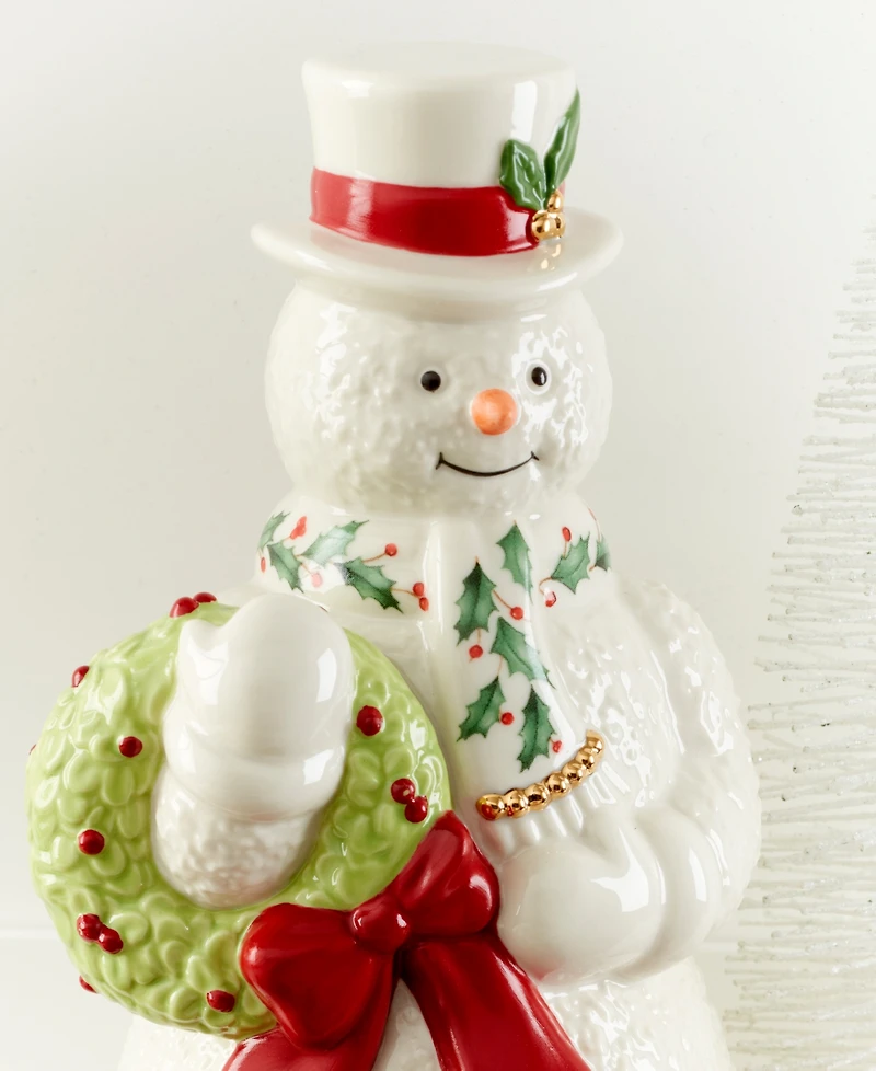 Lenox 2025 Snowman with Wreath Figurine