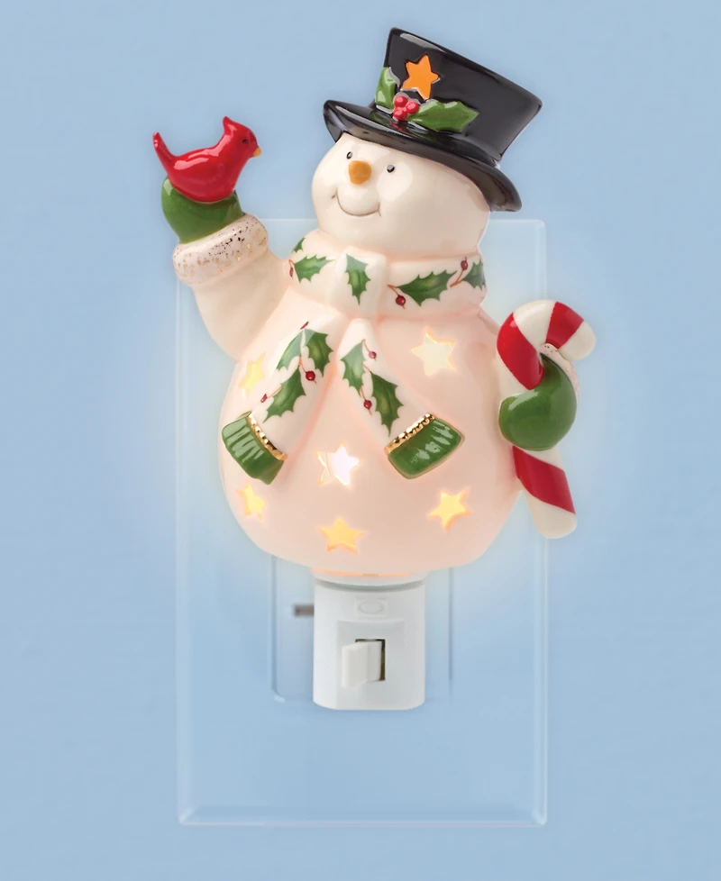 Lenox Happy Holly Days Snowman Night Light