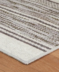 Dash and Albert Rugs by Annie Selke Ellington Stripe Machine Washable DA2340 5'x8' Area Rug