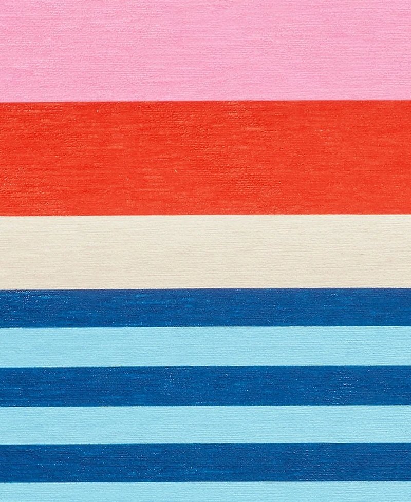 Dash and Albert Rugs by Annie Selke Beach Stripe Machine Washable DA2163 5'x8' Area Rug