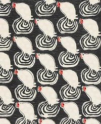 Dash and Albert Rugs by Annie Selke Cock-a-doodle-doo Machine Washable DA2169 4'x6' Area Rug