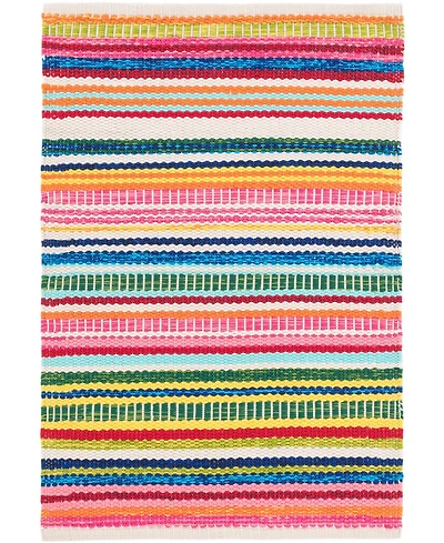 Dash and Albert Rugs by Annie Selke Bright Stripe Indoor/Outdoor DA1087 2'6''x8' Runner Area Rug