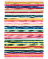 Dash and Albert Rugs by Annie Selke Bright Stripe Indoor/Outdoor DA1087 2'6''x8' Runner Area Rug
