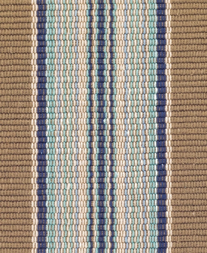 Dash and Albert Rugs by Annie Selke Blue Heron Stripe Indoor/Outdoor DA142 2'x3' Area Rug