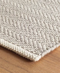 Dash and Albert Rugs by Annie Selke Herringbone Cotton RDA421 2'6''x12' Runner Area Rug