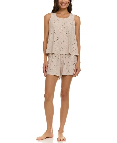 Flora by Flora Nikrooz Women's Dulce Eyelet Knit Pajama Set