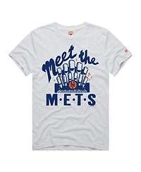 Homage Men's White New York Mets Hyper Local Tri-Blend T-Shirt