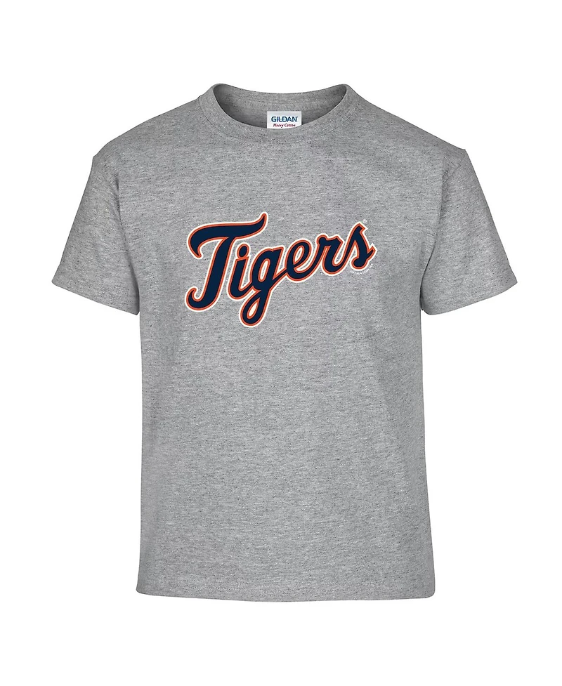 Soft As A Grape Big Boys and Girls 2-Pack Navy/Heather Gray Detroit Tigers T-Shirt Set
