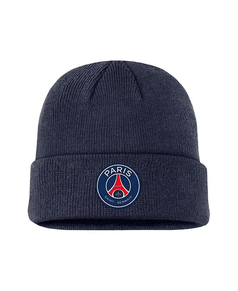 Nike Men's and Women's Navy Paris Saint-Germain Terra Cuffed Knit Hat