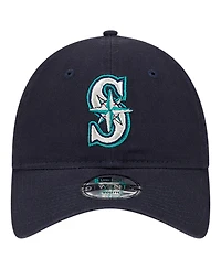 New Era Big Boys and Girls Navy Seattle Mariners Team Color 9TWENTY Adjustable Hat