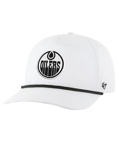 '47 Brand Men's White Edmonton Oilers Rope Hitch Adjustable Hat