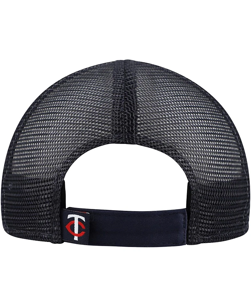 New Era Toddler White/Navy Minnesota Twins Painted A-Frame 9FORTY Trucker Adjustable Hat