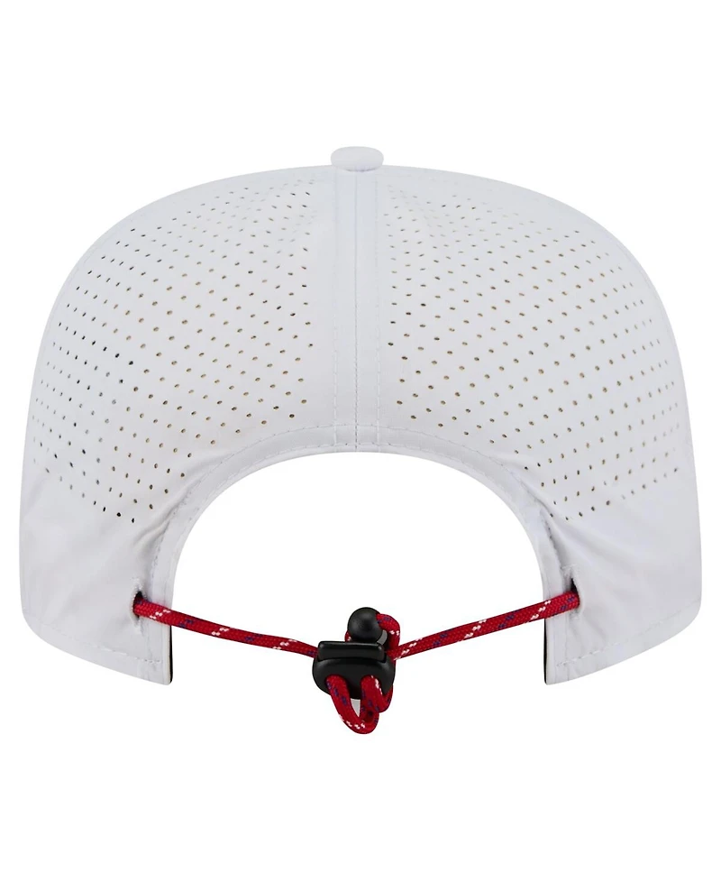 New Era Men's White Los Angeles Angels Perforated Golfer Snapback Hat