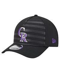 New Era Men's Black Colorado Rockies American Flag 9FORTY M-Crown A-Frame Adjustable Hat