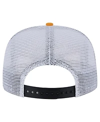 New Era Men's Black/Gold Pittsburgh Penguins Throwback V-Dye Adjustable Golfer Hat