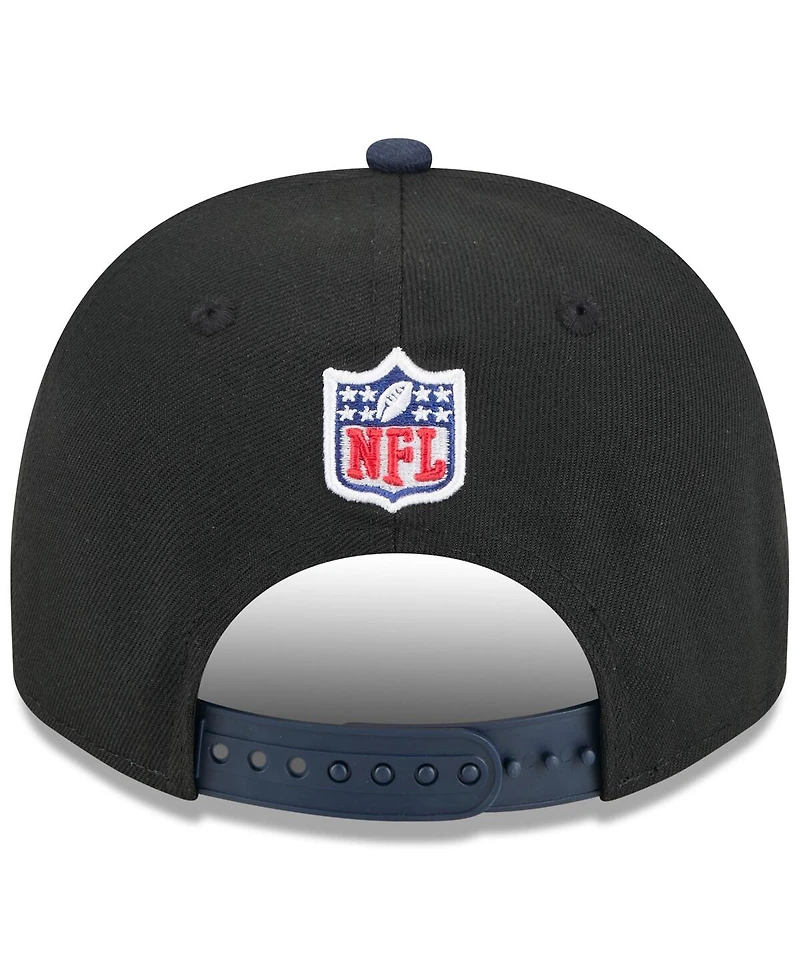 New Era Big Boys and Girls Black/Navy Chicago Bears 2025 Nfl Draft A-Frame 9FIFTY Snapback Hat