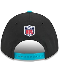 New Era Big Boys and Girls Black/Aqua Miami Dolphins 2025 Nfl Draft 9FORTY A-Frame M-Crown Adjustable Hat