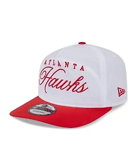 New Era Men's White/Red Atlanta Hawks 2025 Nba Draft On-Stage Nylon 19TWENTY Adjustable Hat