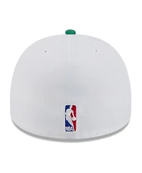 New Era Men's White/Kelly Green Boston Celtics 2025 Nba Draft A-Frame 59FIFTY Fitted Hat
