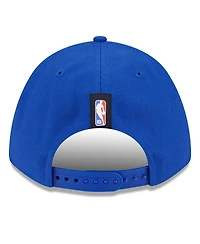 New Era Men's Blue New York Knicks 2025 Nba Draft M-Crown A-Frame 9FORTY Adjustable Hat