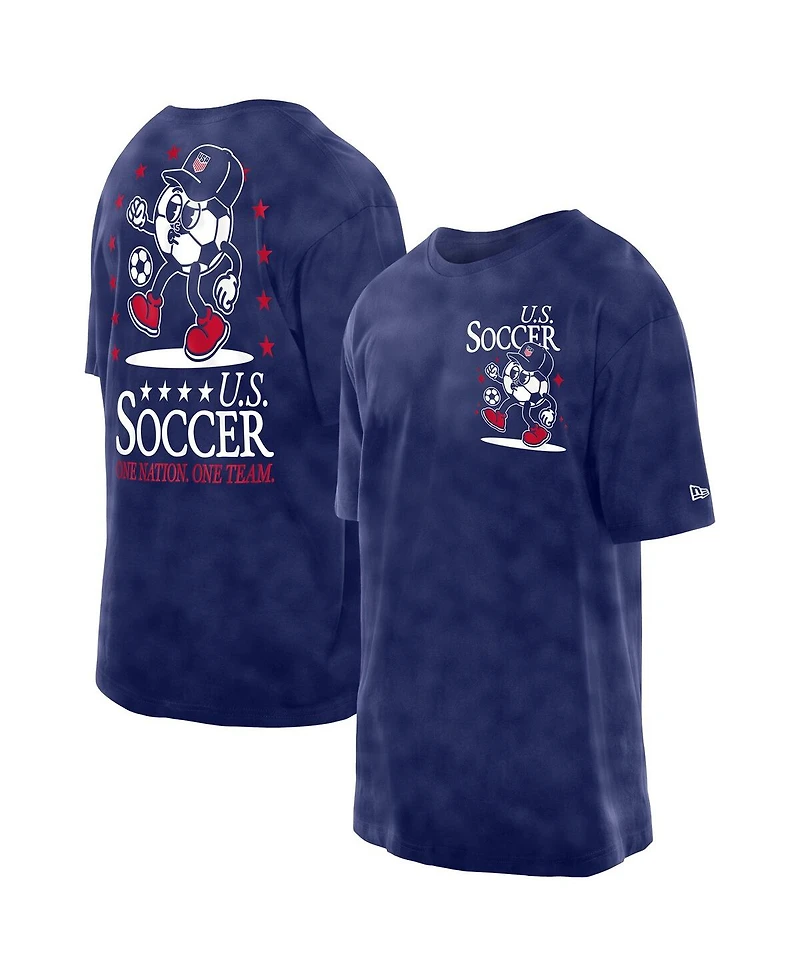 New Era Men's Navy Usmnt Old School Sport Mineral Wash T-Shirt