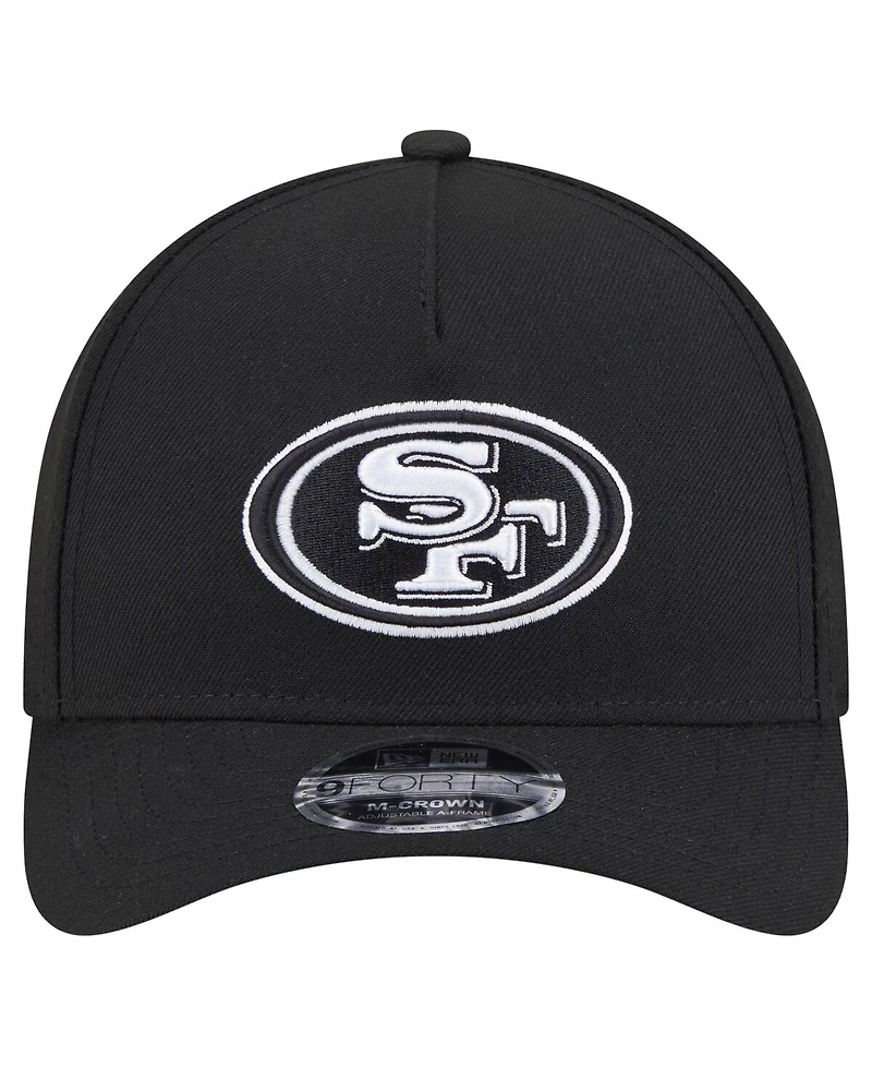 New Era Men's Black San Francisco 49ers Team Collection 9FORTY M-Crown A-Frame Adjustable Hat