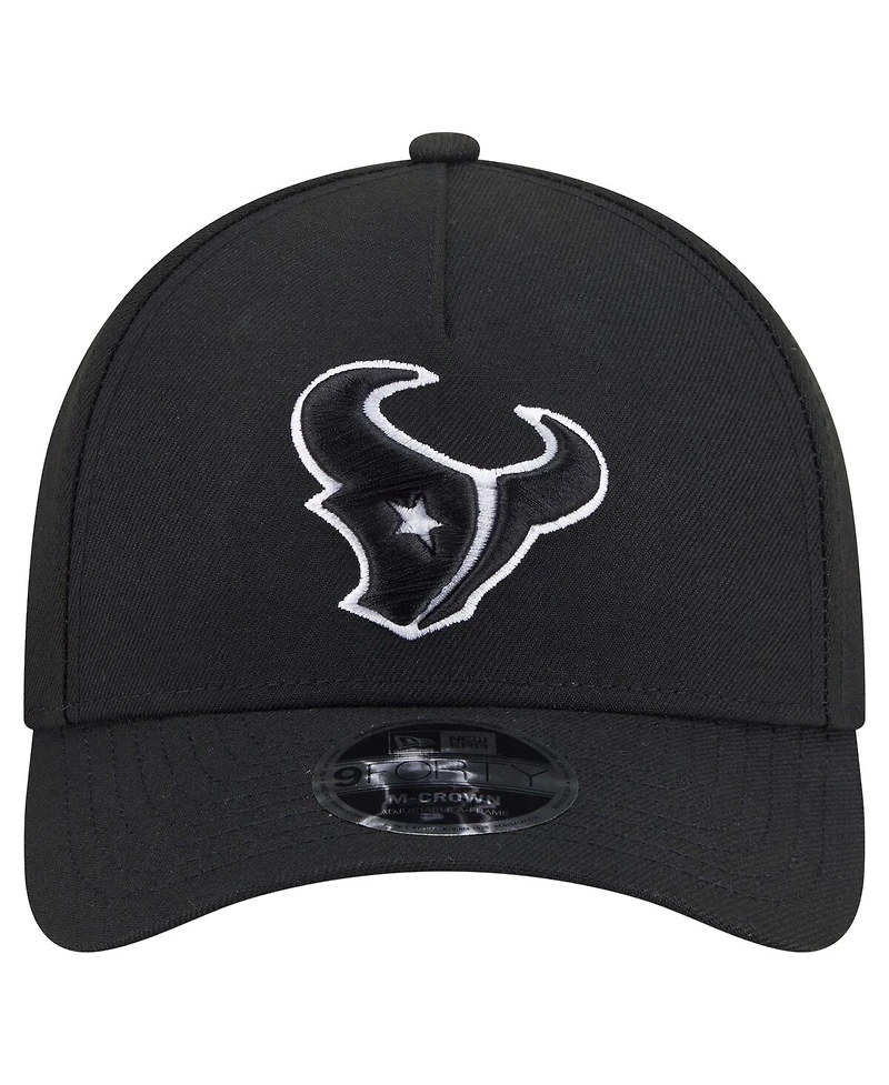 New Era Men's Black Houston Texans Team Collection 9FORTY M-Crown A-Frame Adjustable Hat