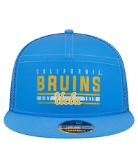 New Era Men's Blue Ucla Bruins Split Panel 9FIFTY Snapback Trucker Hat