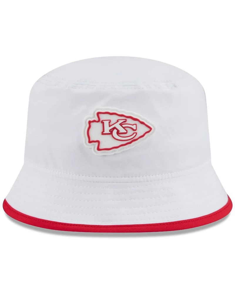 New Era Men's White Kansas City Chiefs 2025 Nfl Training Camp Stretch Bucket Hat