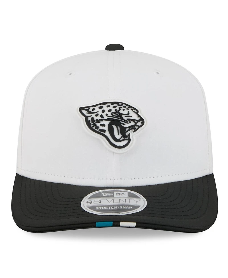 New Era Men's White/Black Jacksonville Jaguars 2025 Nfl Training Camp 9SEVENTY Adjustable Hat
