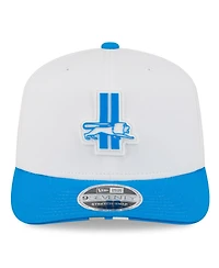 New Era Men's White/Blue Detroit Lions 2025 Nfl Training Camp Throwback Logo 9SEVENTY Adjustable Hat