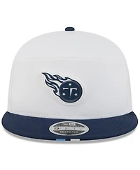 New Era Men's White/Navy Tennessee Titans 2025 Nfl Training Camp Split Panel 9FIFTY Snapback Hat