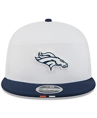 New Era Men's White/Navy Denver Broncos 2025 Nfl Training Camp Split Panel 9FIFTY Snapback Hat