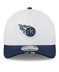 New Era Men's White/Navy Tennessee Titans 2025 Nfl Training Camp A-Frame 9FORTY Adjustable Hat