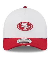 New Era Men's White/Scarlet San Francisco 49ers 2025 Nfl Training Camp A-Frame 9FORTY Adjustable Hat