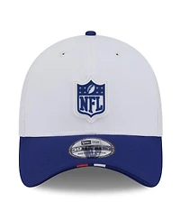 New Era Men's White/Navy 2025 Nfl Training Camp 39THIRTY Flex Hat