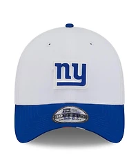 New Era Men's White/Royal York Giants 2025 Nfl Training Camp 39THIRTY Flex Hat
